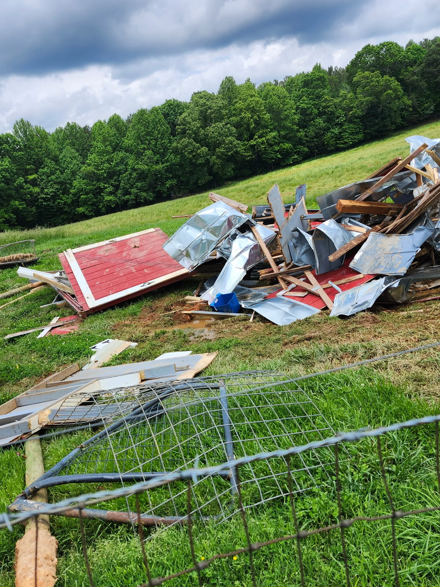 Construction debris cleared from a North Georgia job site by Junk Brawlers